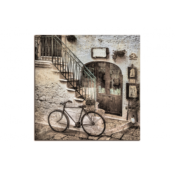 Obraz na plátně - Stará ulice v Itálii - čtverec